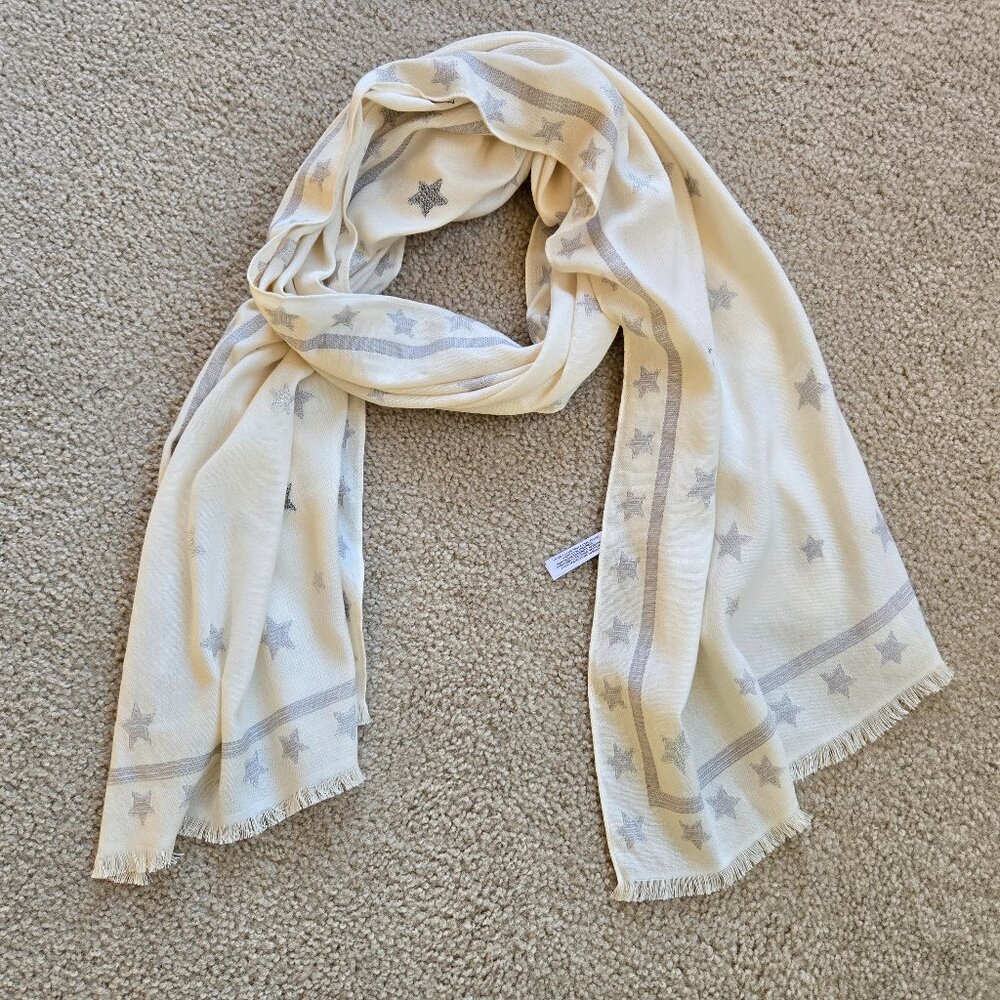 NWOT Talbots Metallic Star Sparkle Scarf